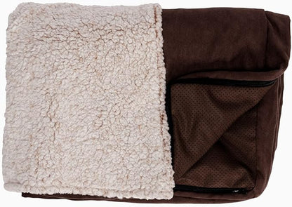 Furhaven Replacement Dog Bed Cover Berber & Suede Blanket Top Mattress