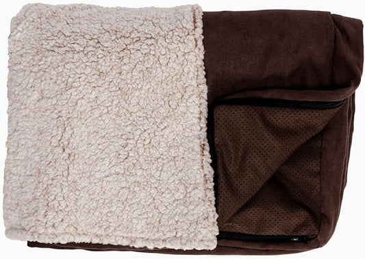 Furhaven Replacement Dog Bed Cover Berber & Suede Blanket Top Mattress