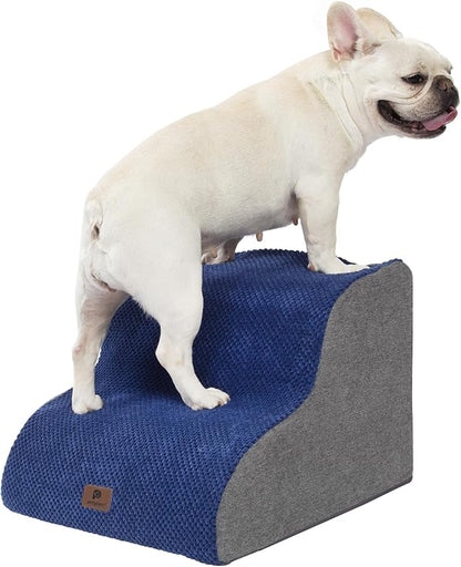 Pettycare Dog Stairs Ramp for High Beds and Couch 2 Steps,Navy