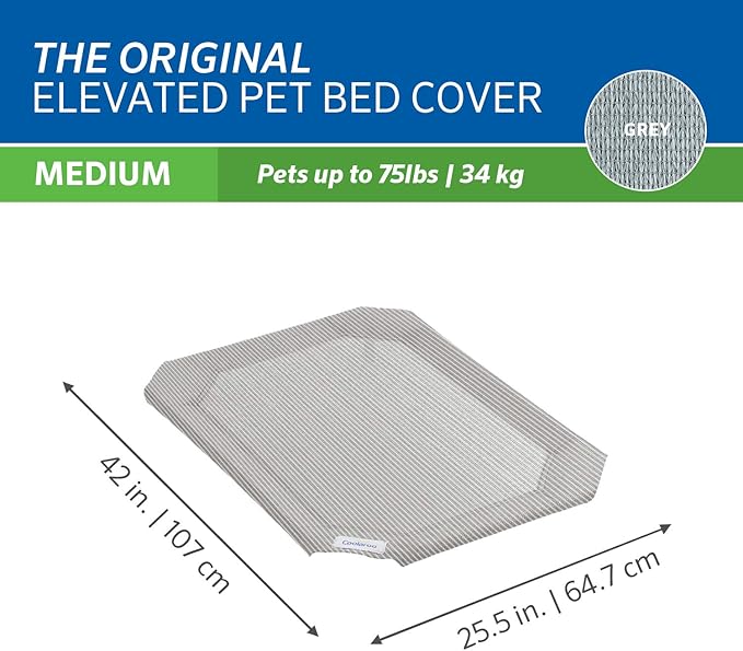 Original Pet Bed Replacement Cover - Grey - Medium (35" x 25.5")