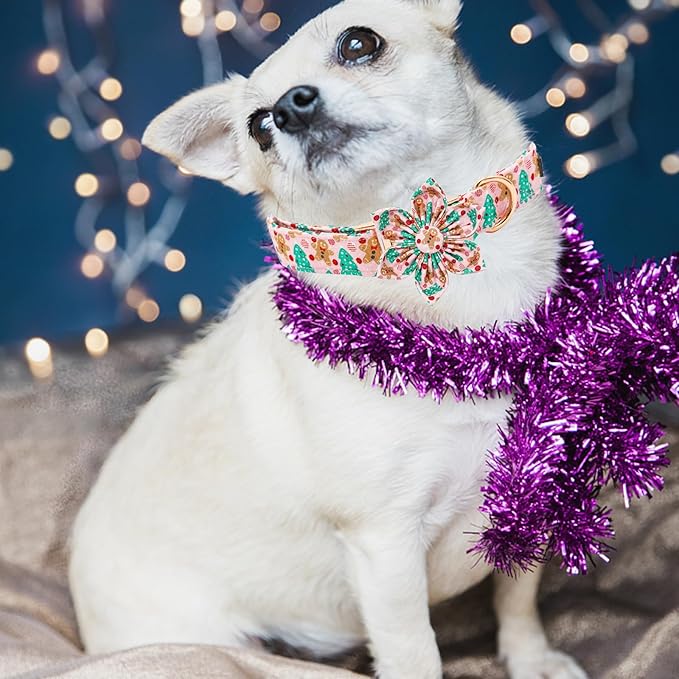 Elegant little tail Dog Collar with Flower