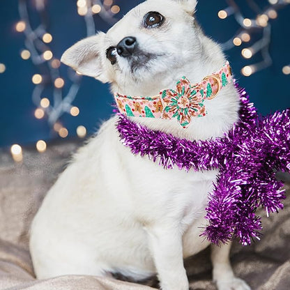 Elegant little tail Dog Collar with Flower