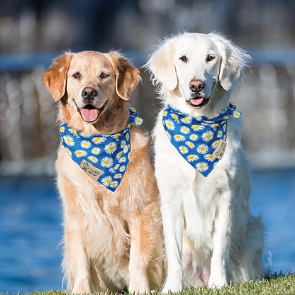 SCENEREAL Summer Daisy Floral Dog Bandana
