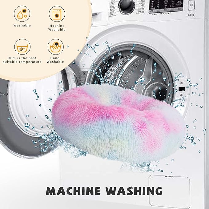 Puppy Bed for Calming Dog 19Inches Peach Anti-Anxiety 15 lbs