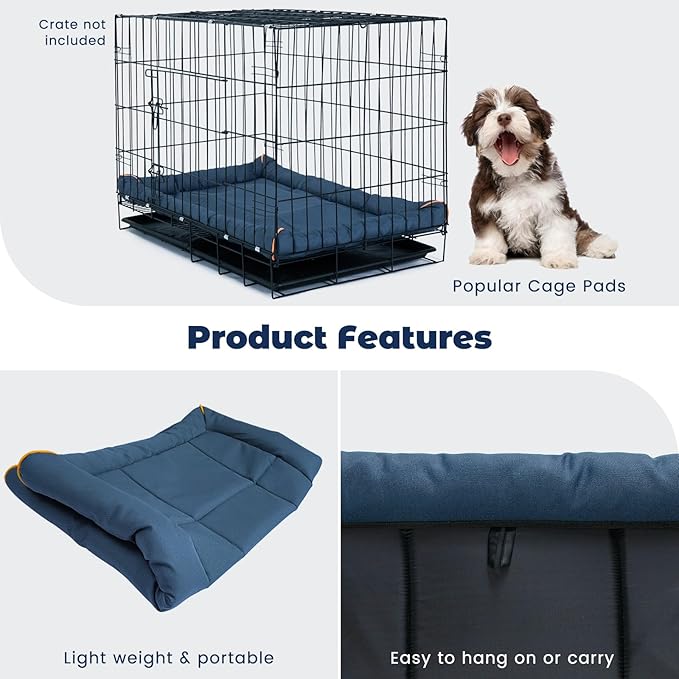 Miguel Oxford 900D Outdoor Waterproof Dog Bed for Metal Dog Crates Water-Resistant All Weather Pet Mat Durable Easy Wipe Clean Travel Indoor Outdoor Puppy Cat Crate Bed 42inch