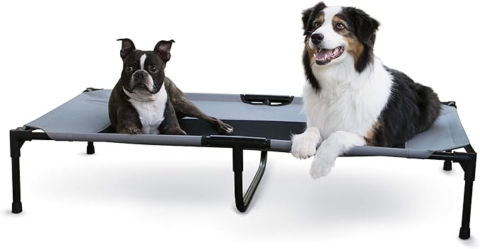 K&H Pet Products Dog Cots Beds for Large Dog- Elevated Outdoor Dog Cot Bed- Raised Dog Hammock Cooling Bed- Washable