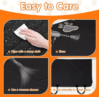 BESTSWEETIE 2024 Newest Dog Car Seat Cover for Back Seat 100% Waterproof