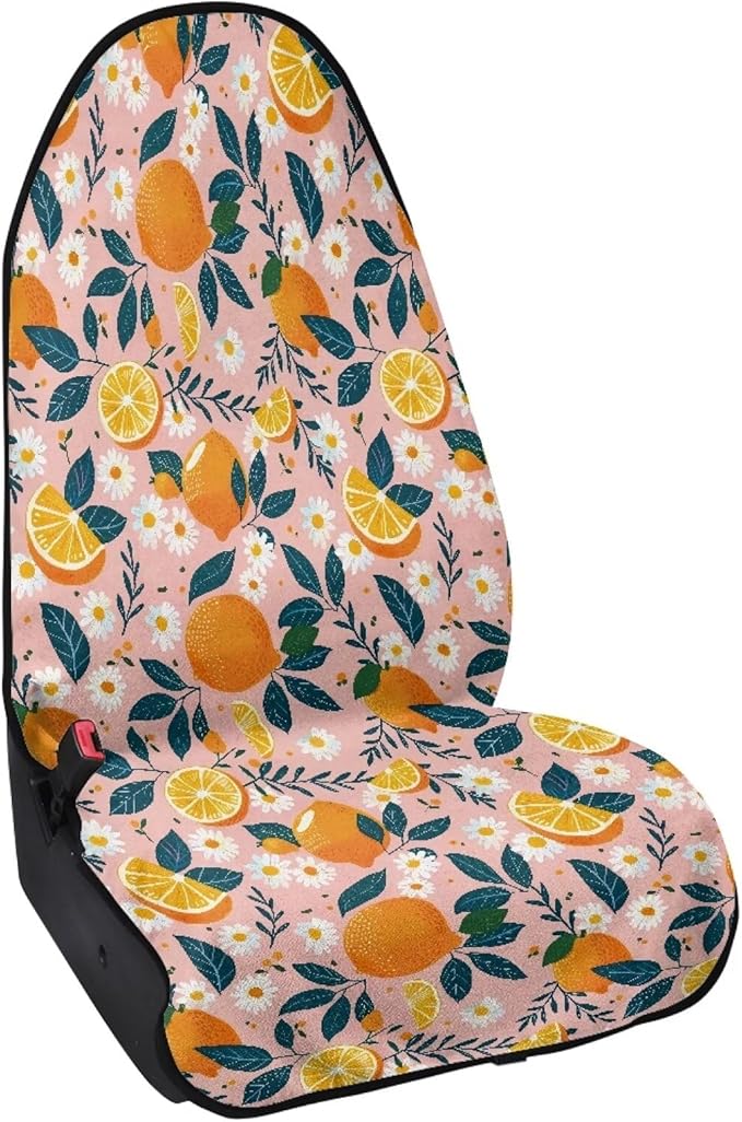 Orange Waterproof Towel Car Seat Cover Anti-Slip Bucket Seat Protector Washable Car Accessories Decro Universal Seat Cover for Car