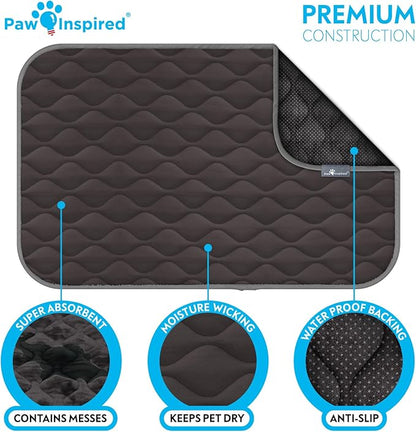 Paw Inspired Washable Padded Crate Mats for Dogs 47” x 29” Pad, 48-inch Kennels