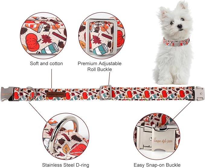 Unique style paws Dog Collar Metal Buckle Collar