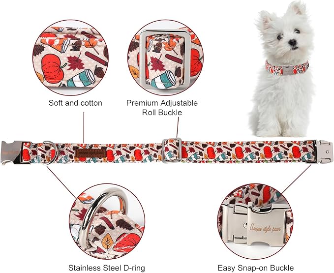 Unique style paws Dog Collar Metal Buckle Collar