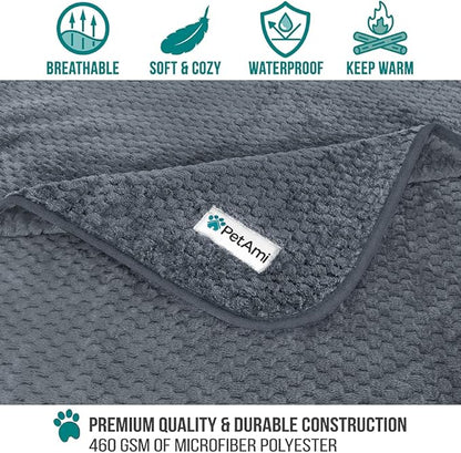 PetAmi Waterproof Dog Blanket 40x60 Gray