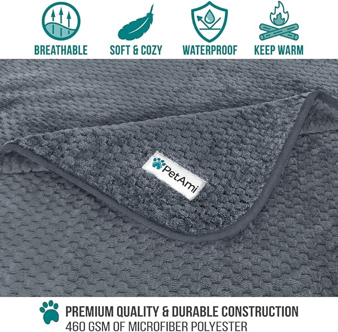 PetAmi Waterproof Dog Blanket 29x40 Gray