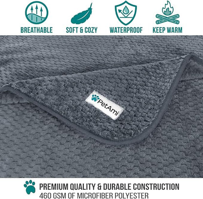 PetAmi Waterproof Dog Blanket 29x40 Gray