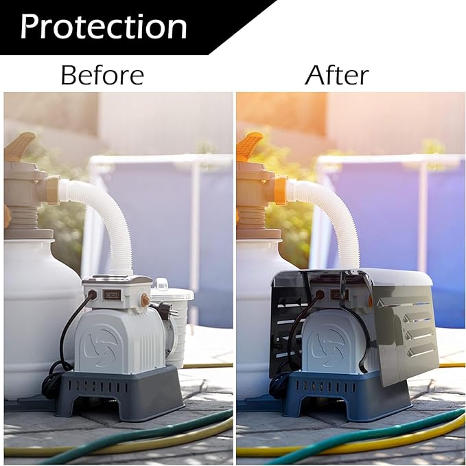 RunNico 2 Pack Pool Pump Covers for Outside Units