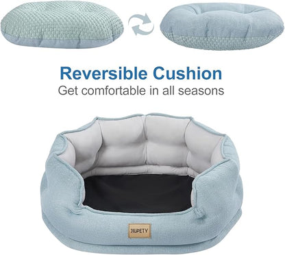 Jiupety Cooling Bed for Indoor Cats with Summer Cooling Mat L(25"×21"×9"), Green.