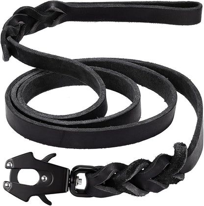 GEIT 4/5/6FT Leather Dog Leash