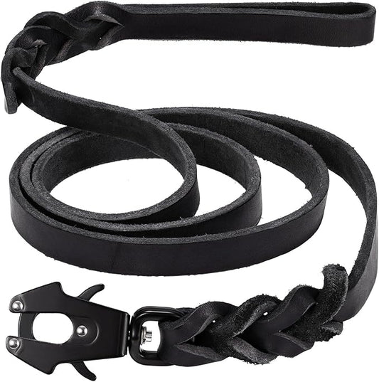GEIT 4/5/6FT Leather Dog Leash