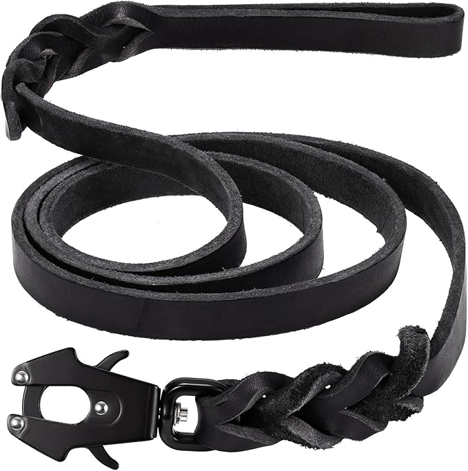 GEIT 4/5/6FT Leather Dog Leash
