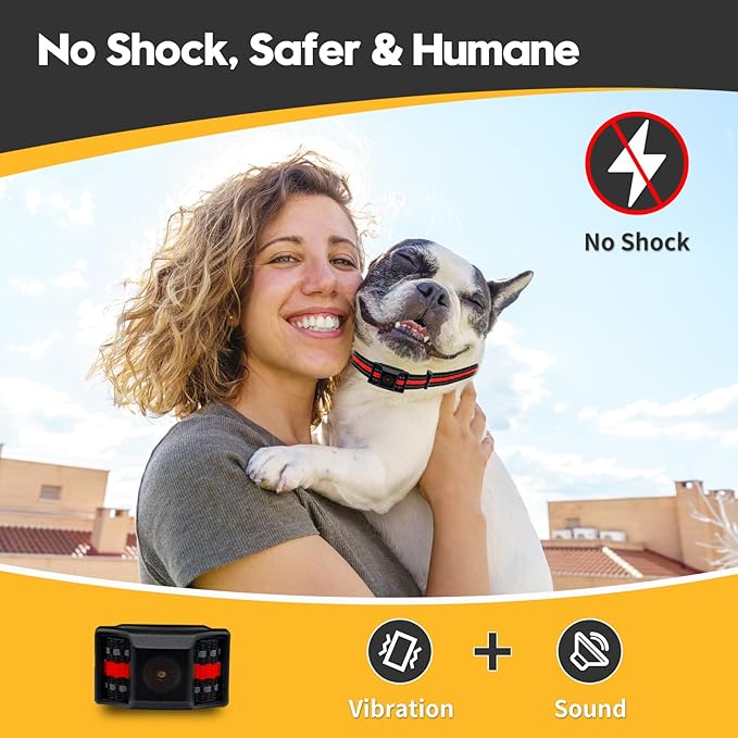 Tiniest Bark Collar for Small Dogs 5-15lbs 1.6 * 1in & 0.42oz, No 5 Sensitivity