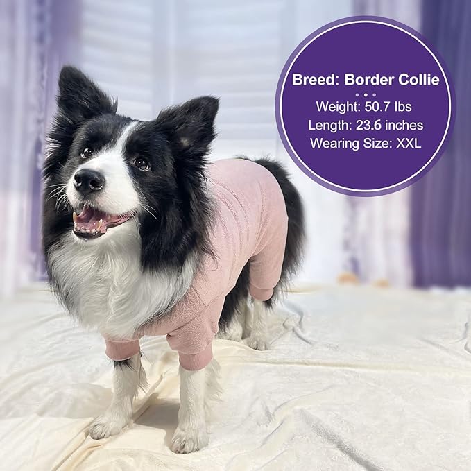 cyeollo Dog Pajamas Warm Fleece Dog Coat Stretchy Jumpsuit Thermal Winter Dog Clothes Cozy Pet Onesie Cold Weather Coats for Small Dogs Apparel