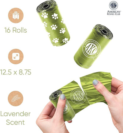 AKC Dog Poop Bags 16 Refill 240 Count