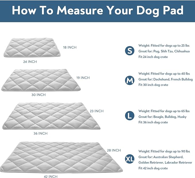 Dog Crate Pad 2 Pack 24 Inch