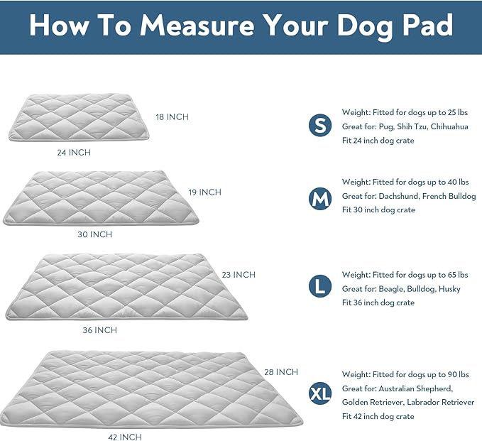 Dog Crate Pad 2 Pack (42" x 28") 42 Inch