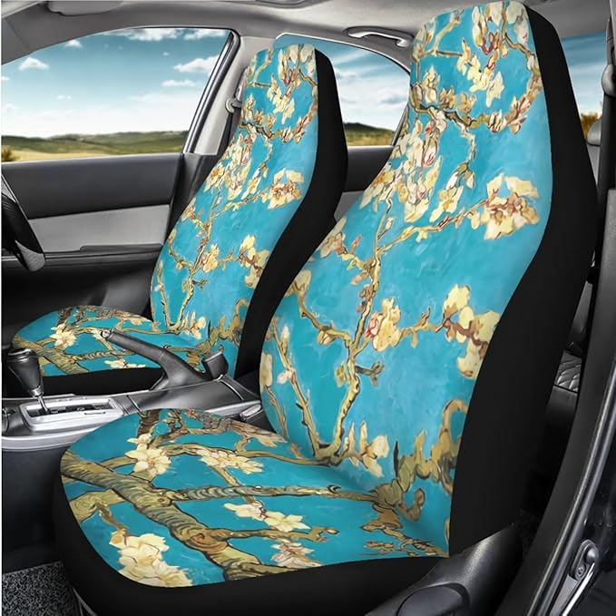 Van Gogh Almond Blossom Car Seat Covers Front Set