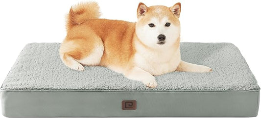 EHEYCIGA Washable Dog Beds for Large Dogs Green(35 x 23)