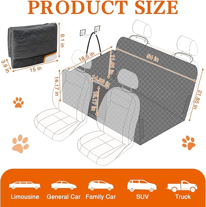 Tfwadmx Back Seat Extender for Dogs