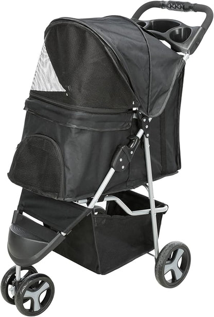 TRIXIE Foldable Pet Stroller for Cats and Dogs