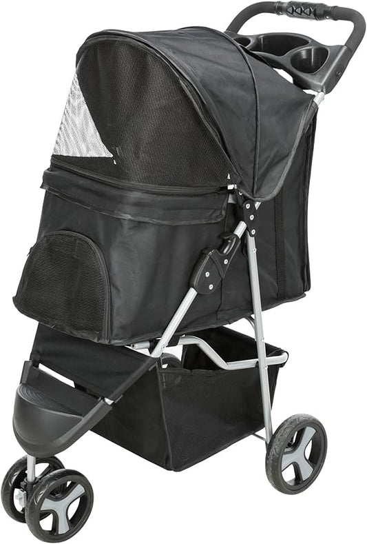 TRIXIE Foldable Pet Stroller for Cats and Dogs
