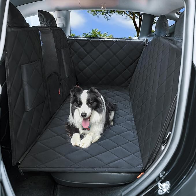 Upgraded Anti Sagging Dog Car Back Seat Covers for Tesla Model Y (2020-2023) 100% Waterproof