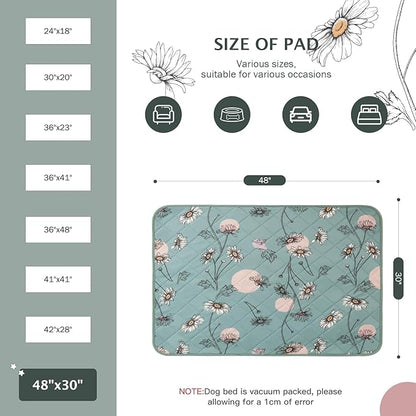 IEUUMLER Washable Pee Pads for Dogs 2 Pack EU007 (Green 48"X30"-2pcs)