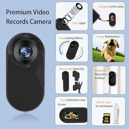 Updated Cat Camera Collar with 16GB SD Card 1080P Dog