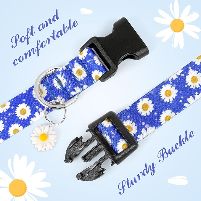 BiPawTi Cute Dog Collars with Flower Floral