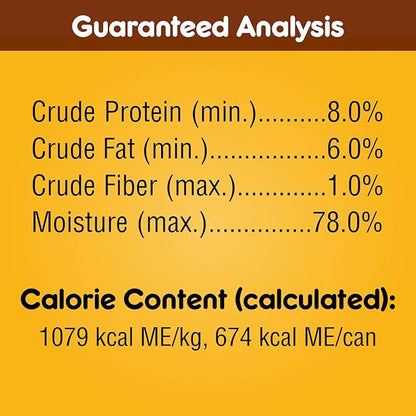 PEDIGREE CHOPPED GROUND DINNER Adult Canned Soft Wet Dog Food Beef, Bacon & Cheese Flavor, 22 oz. Cans (Pack of 12)