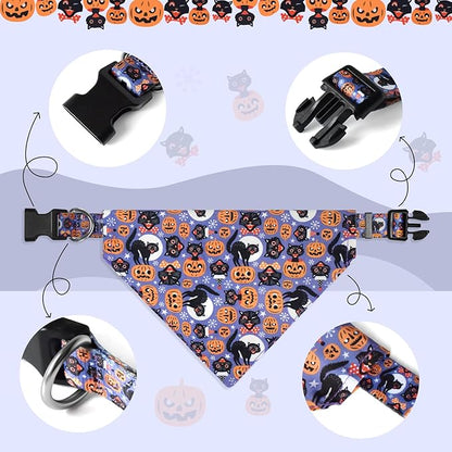 Halloween Dog Collar with Detachable Bandana