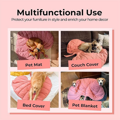 Dog Blanket Mat for Dogs Cats 47×43" Leaf