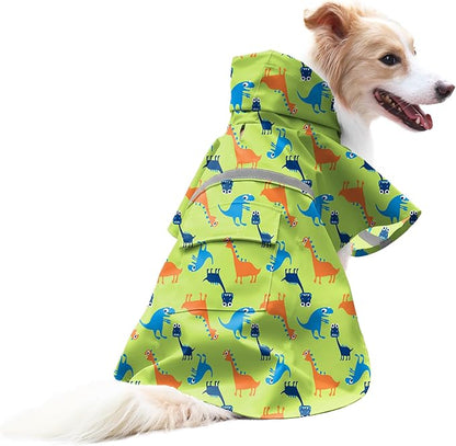 NACOCO Large Dog Raincoat Adjustable
