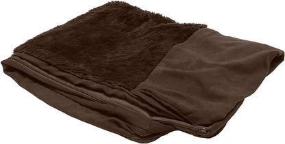 Furhaven Replacement Dog Bed Cover Plush & Suede Sofa-Style