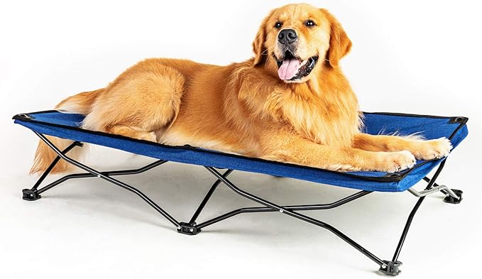 Folding Outdoor Raised Elevated Cooling Dog Cot Beds for Large Dogs 47 Inches