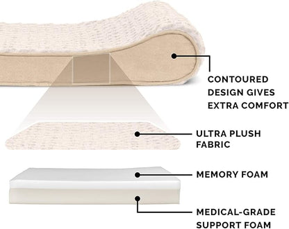 Furhaven Memory Foam Dog Bed for Extra Large Dogs w/ Removable Washable Cover 180 lbs