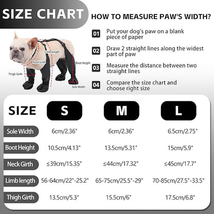 Dog Suspender Boots Waterproof Dog Shoes for Small Medium Dogs