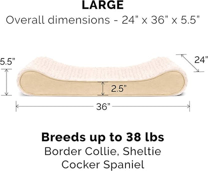 Furhaven Memory Foam Dog Bed for Large/Medium Dogs w/ Removable Washable Cover 38 lbs