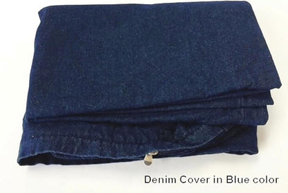 Dogbed4less DIY Durable Blue Denim Pet Bed External Duvet Cover and Waterproof Internal Case for 35"X20"X4" Small Medium Dog Bed - Replacement Covers only