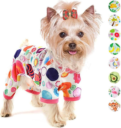 Dog Pajamas Onesie Spring Summer Dog Clothes for Small Dogs Girl Boy Soft Stretchy Pet Puppy Clothes Doggie Pjs Cat Outfit Jammies