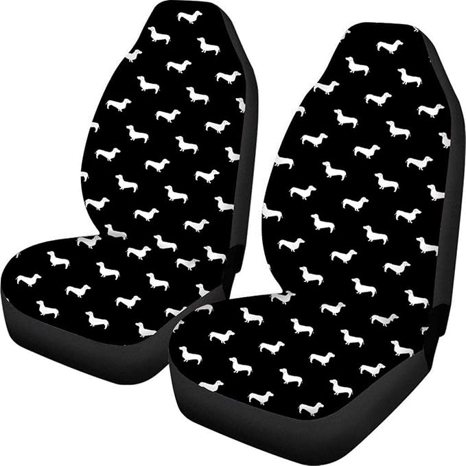 CLOHOMIN Dachshund Car Seat Cover Front Only 2 Universal