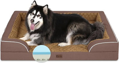 Memory Foam XXL Dog Bed with Bolsters